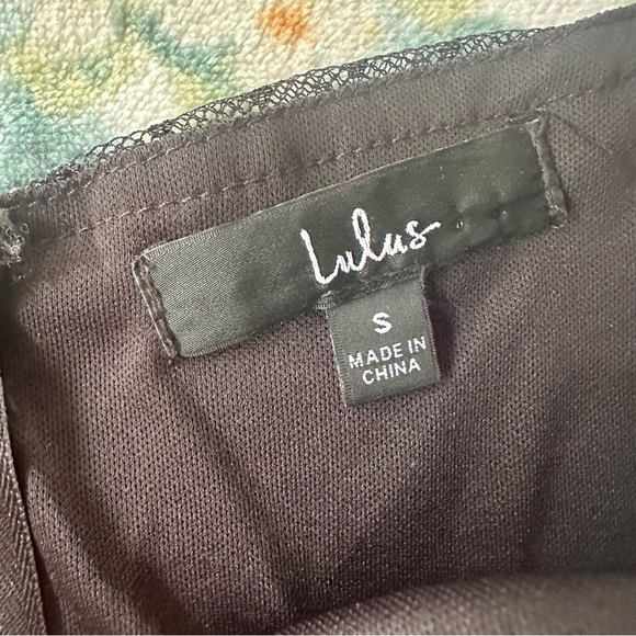 Lulu's Black Ruched Mesh Bodycon Mini Dress size Small - Picture 7 of 10